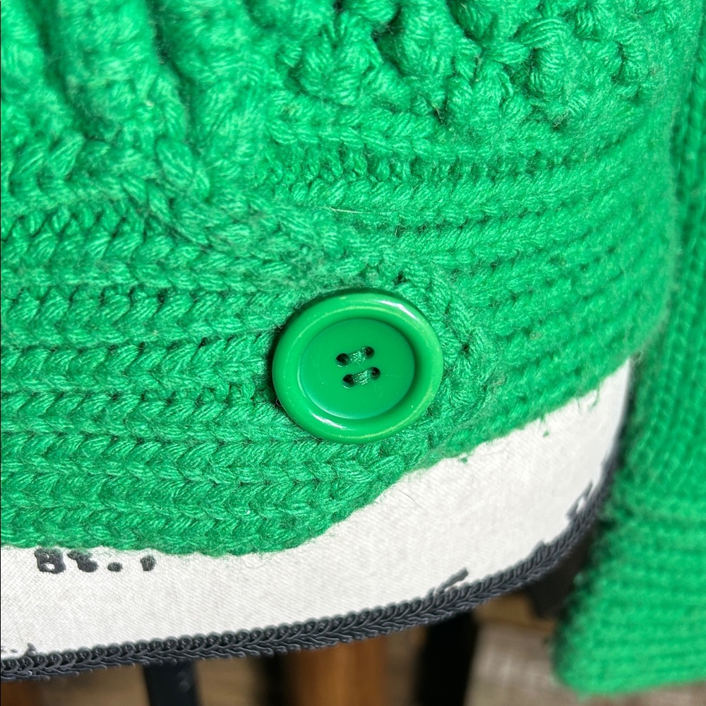 MODA Intl. Green Women's Moto-Inspired Knit Cardigan w/ Asymmetric Zip - Picture 8 of 9